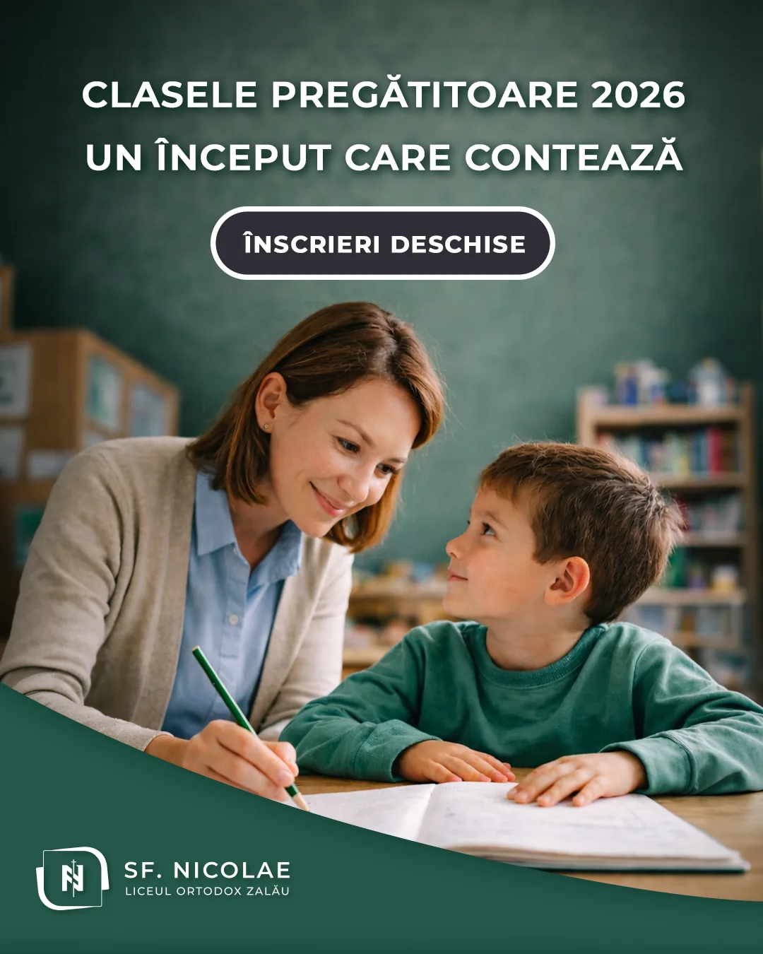 Postarea „Primul pas în educație” din campania de admitere a Liceului Ortodox.