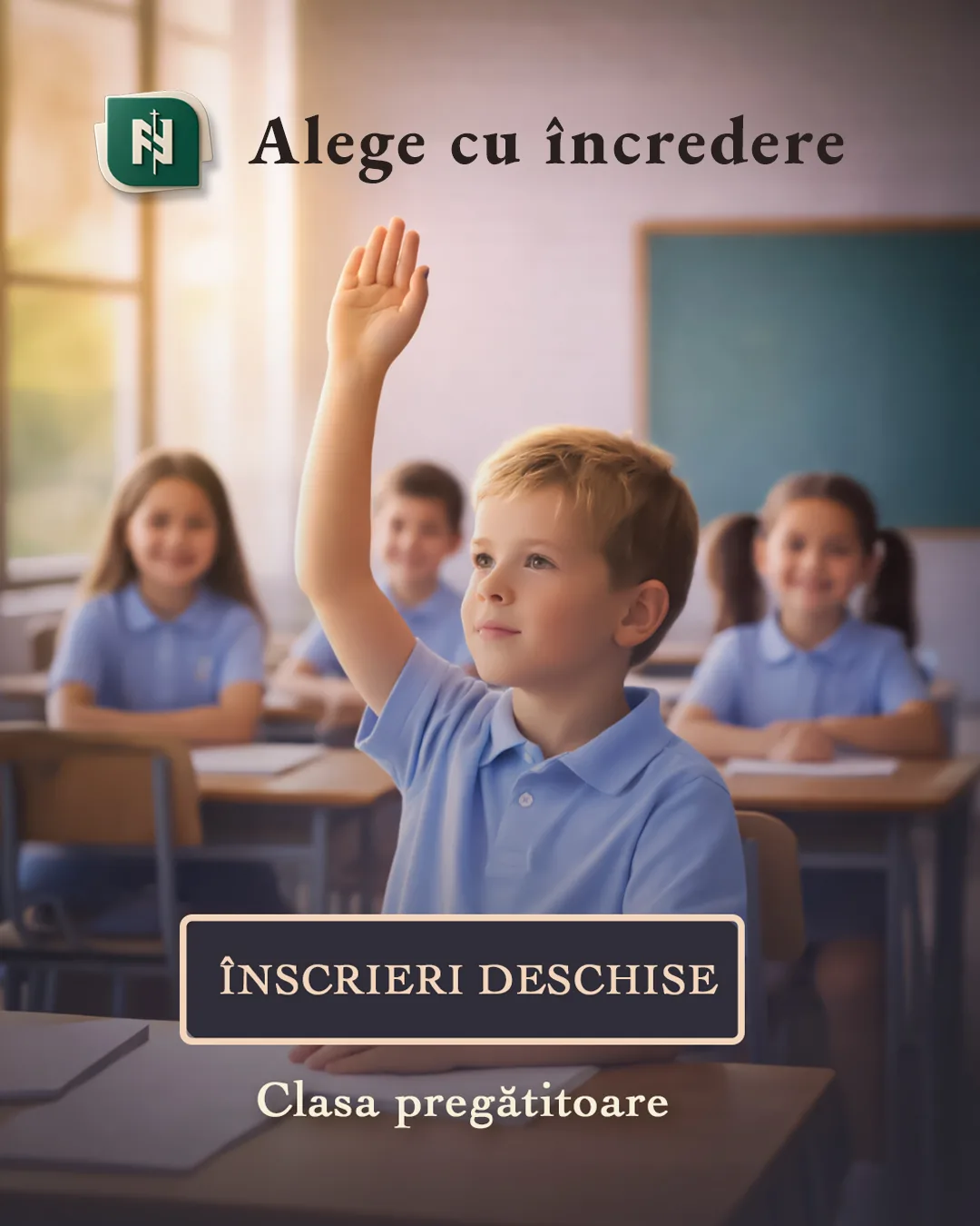 Postarea „Alege cu încredere” din campania de admitere a Liceului Ortodox.