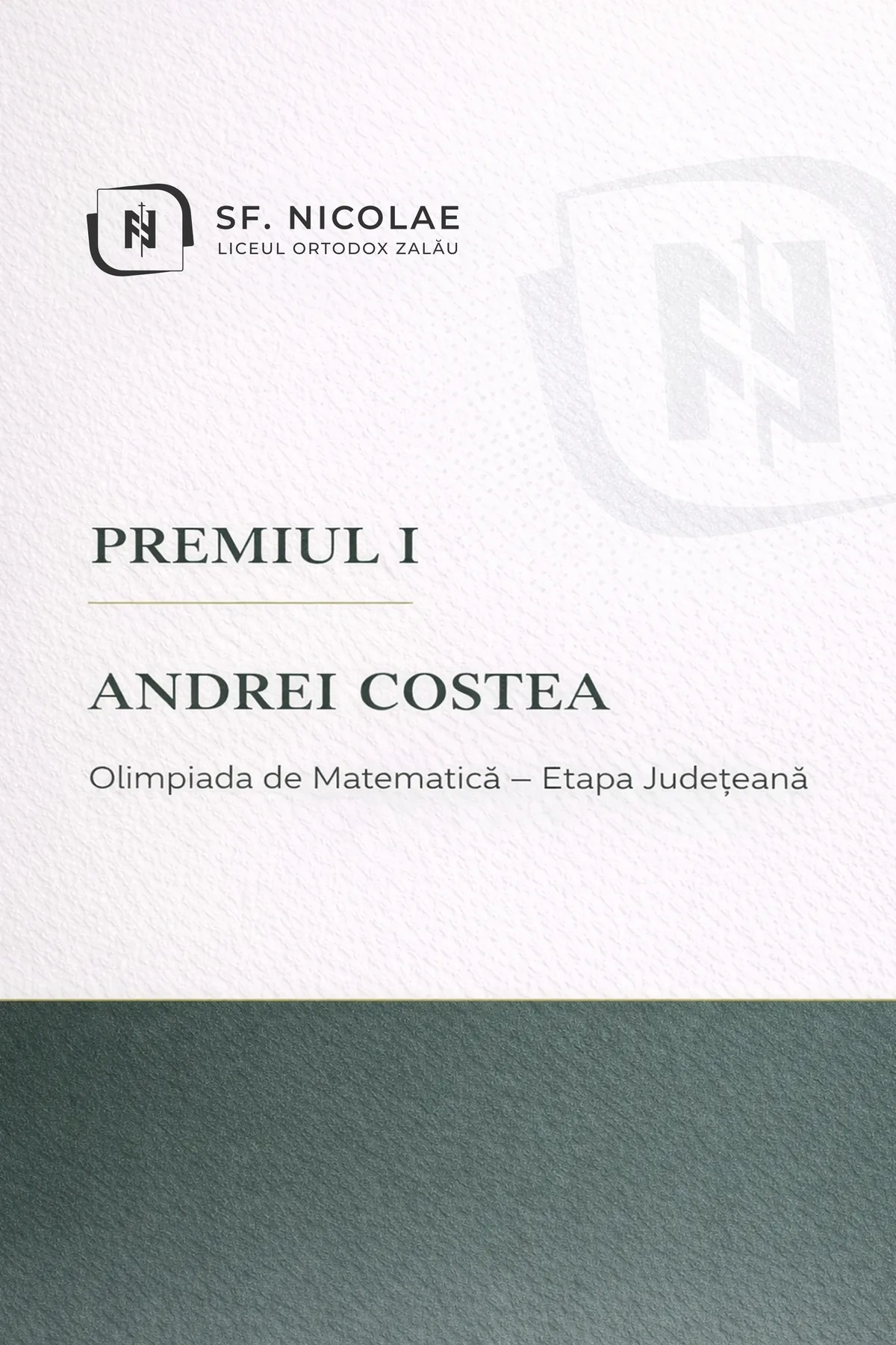 Șablon de postare pentru premii, pe alb.