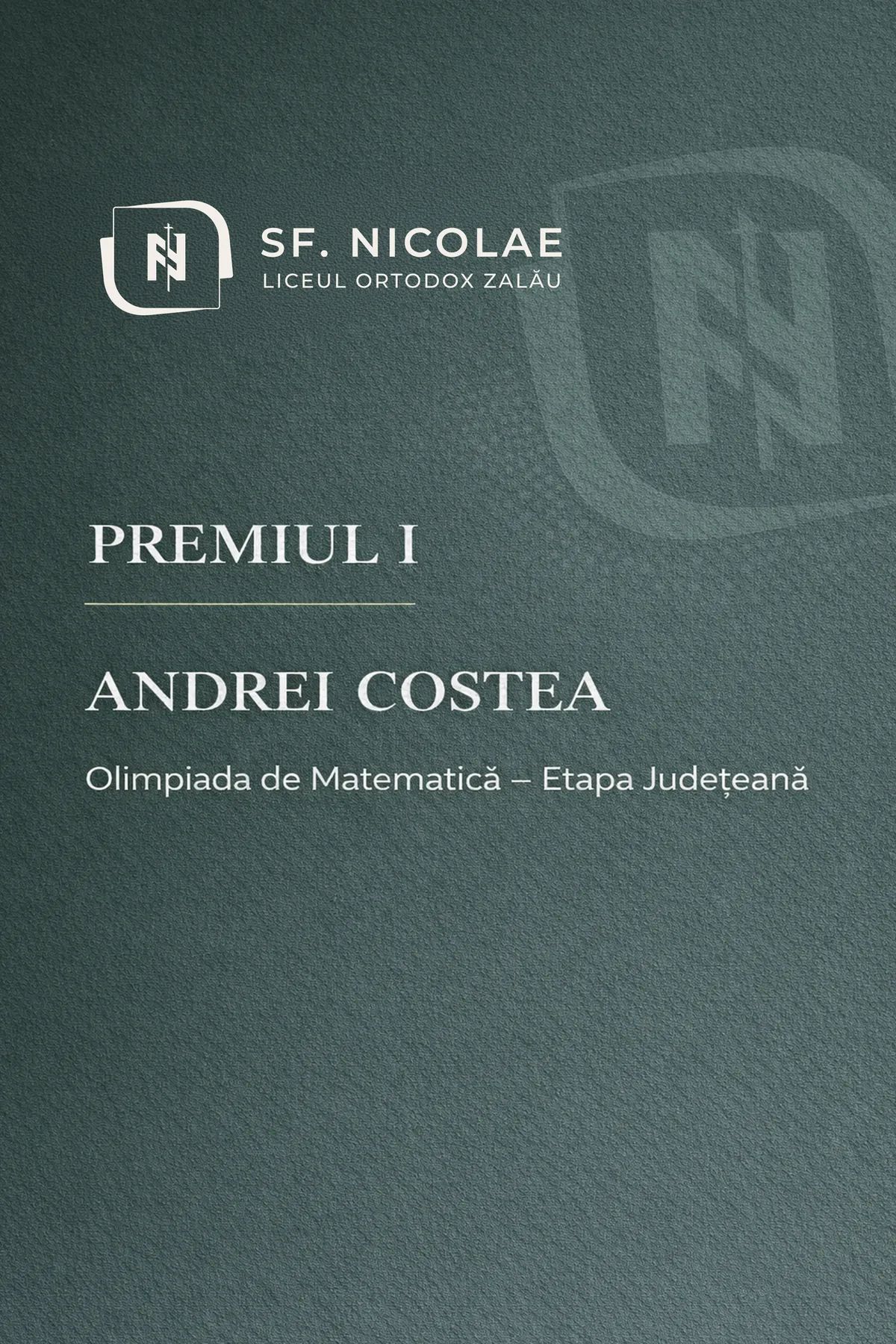 Șablon de postare pentru premii, pe grafit.